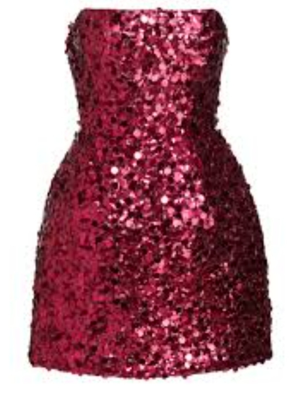 All in Favor Strapless Sequin Mini Dress in Burgundy Red With Bow On The Back
